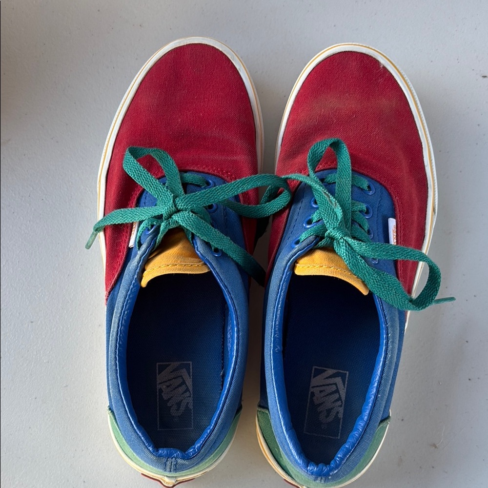 Vans Kids Red and Blue Sneakers